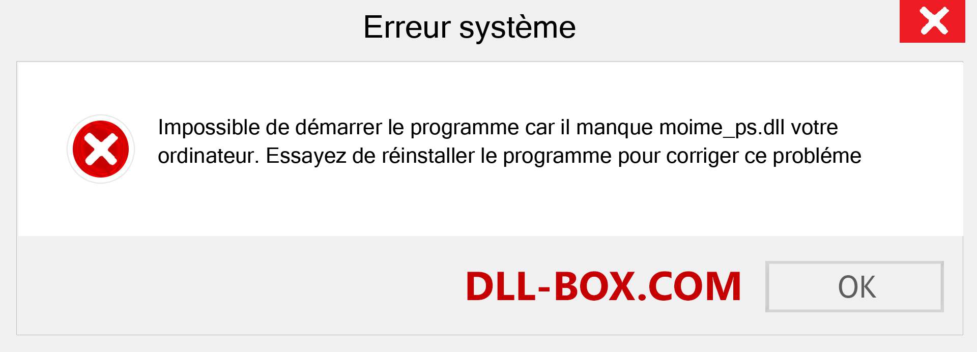 Le fichier moime_ps.dll est manquant ?. Télécharger pour Windows 7, 8, 10 - Correction de l'erreur manquante moime_ps dll sur Windows, photos, images