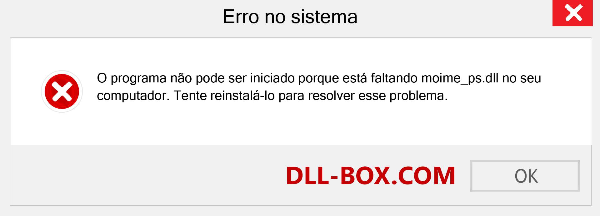 Arquivo moime_ps.dll ausente ?. Download para Windows 7, 8, 10 - Correção de erro ausente moime_ps dll no Windows, fotos, imagens